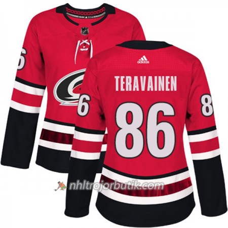 Dame Ishockey Carolina Hurricanes Tröja Teuvo Teravainen 86 Adidas 2017-2018 Röd Authentic